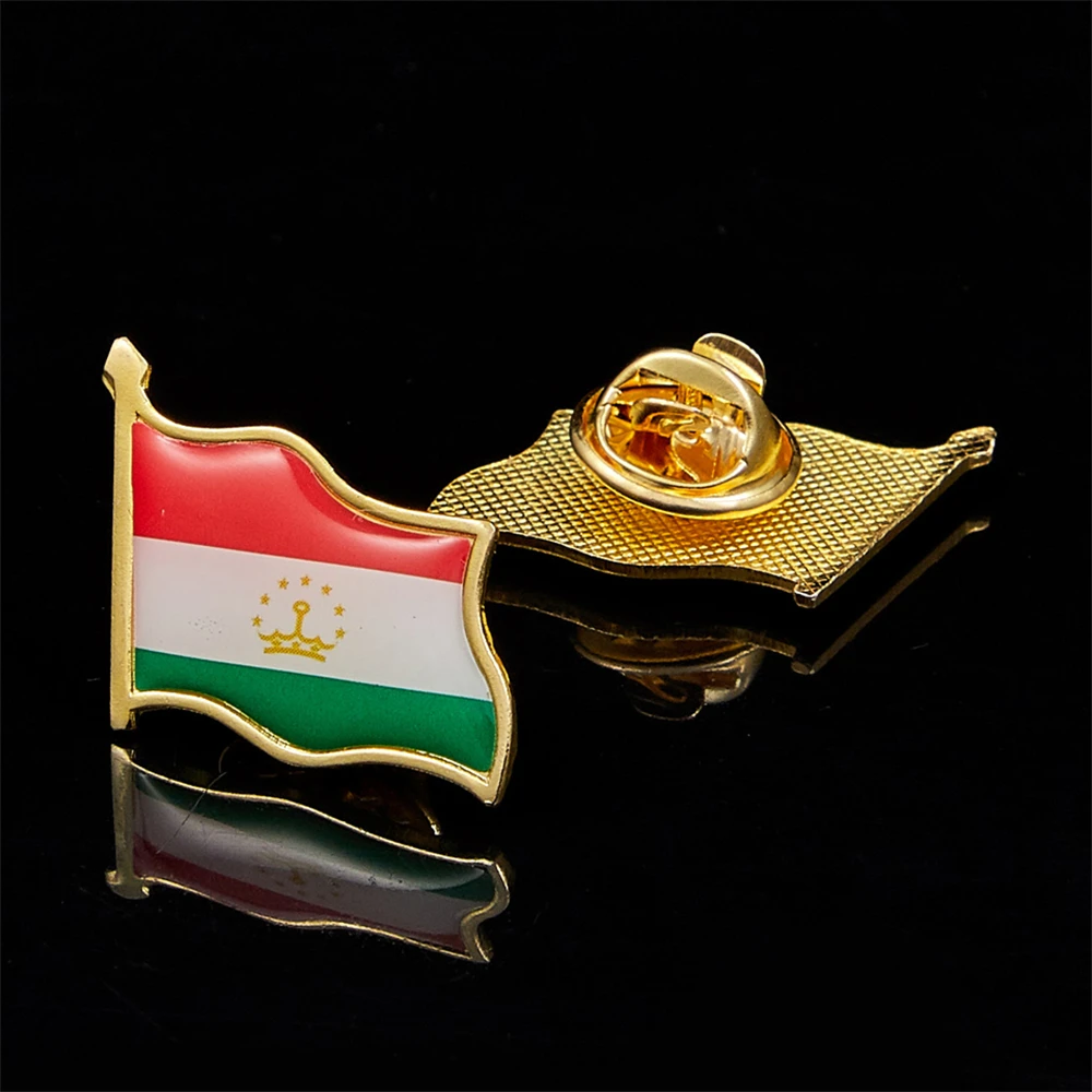 Tajikistan Emblem Badge Country Flag Brooch Tie Lapel Unisex Pins Crafts Collection