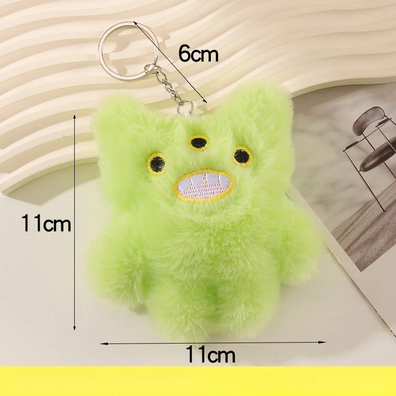 FUGGLER Anime Peripheral Cartoon Big Tooth Doll Quirky Personality Plush Little Monster Pendant Ugly Cute Monster Toy Keychain - view 5