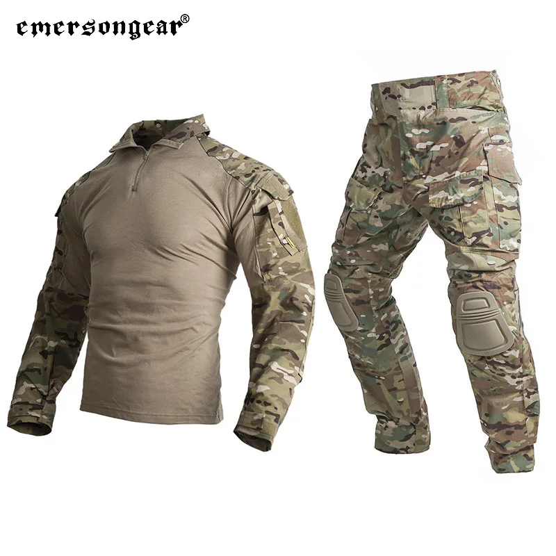 Emerson G3 Combat Uniform Set 2019 Upgrade Version Men Shirts Pants Tops Duty Cargo Trouser Suit Milsim Combat  MULTICAM