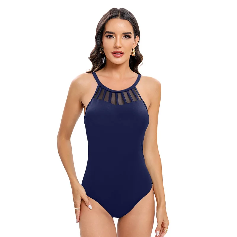Sexy Bikini One Piece Swimsuit 2025 Swimwear Women Mesh Swimming Suit Bodysuit Bathing Suit Beachwear Woman Swimsuits Monokini