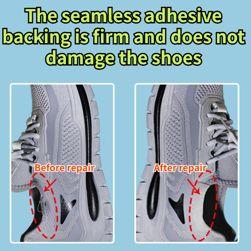 6Pcs Heel Repair Insoles Subsidy Sticky Shoes Hole in Cobbler Sticker Back Sneaker Lined Anti-Wear After Heels Stick Foot Care