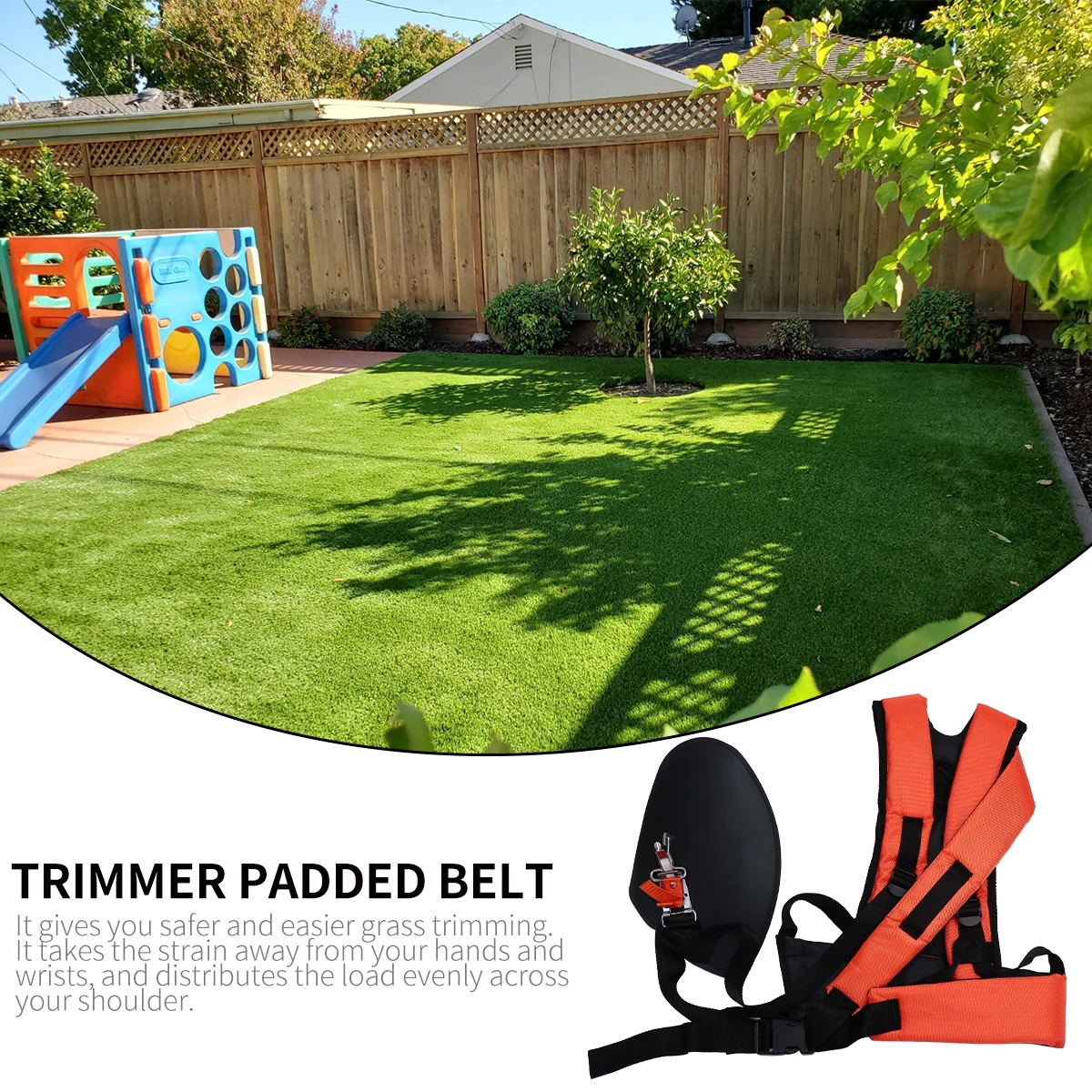 

Lawn Mower Strap Man Trimmer for Men Shoulder Pad Oxford Cloth Double Brush