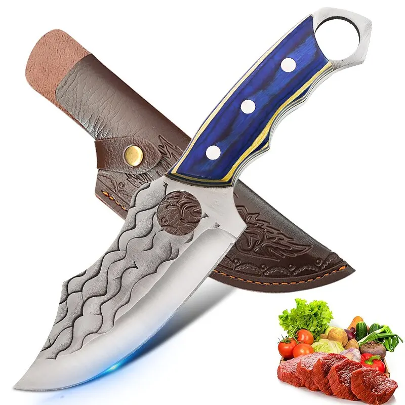 Kitchen Knife Forged Boning Knife,Stainless Steel Chef\'s Knife for Cooking Fruit Knife BBQ Meat Cleaver Butcher Knife 4Cr13