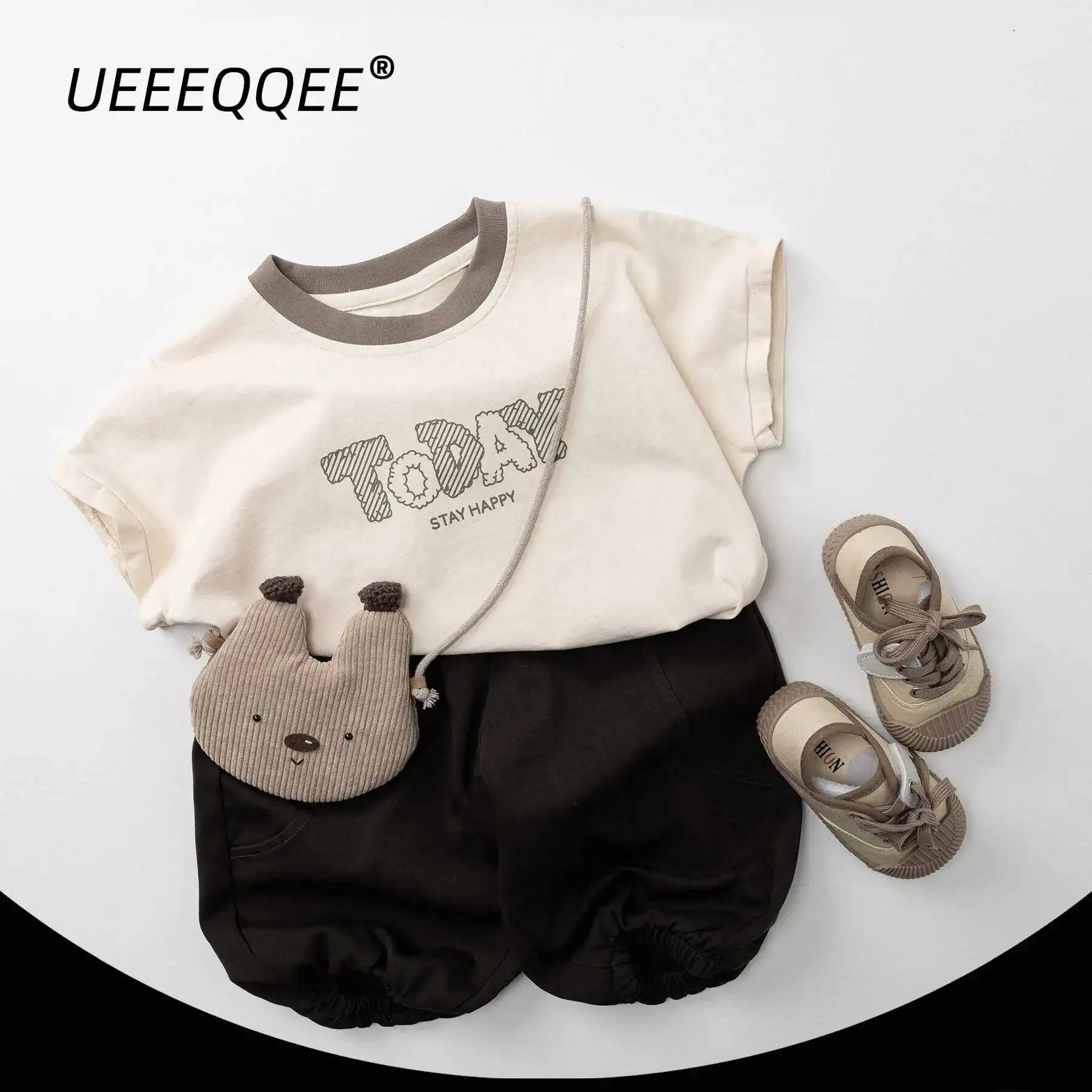 Frühling Sommer Kinder T-Shirts 1-8 Jahre Jungen Mädchen Baumwolle Buchstaben Patchwork Kurzarm T-Shirts Kleinkind Oberteile Tees für Kinderkleidung – Detail 3