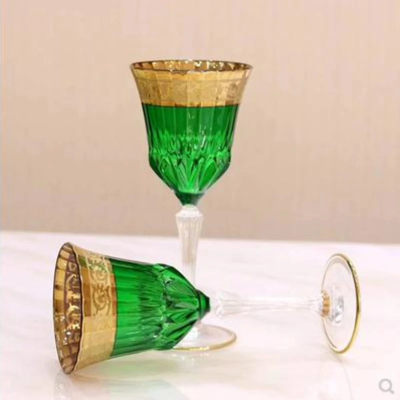 Imported Crystal Glass Whiskey Goblet, Gemstone, Red Wine Cup, Clear Champagne Flute, Transparent Water Bottle, Foreign Drink