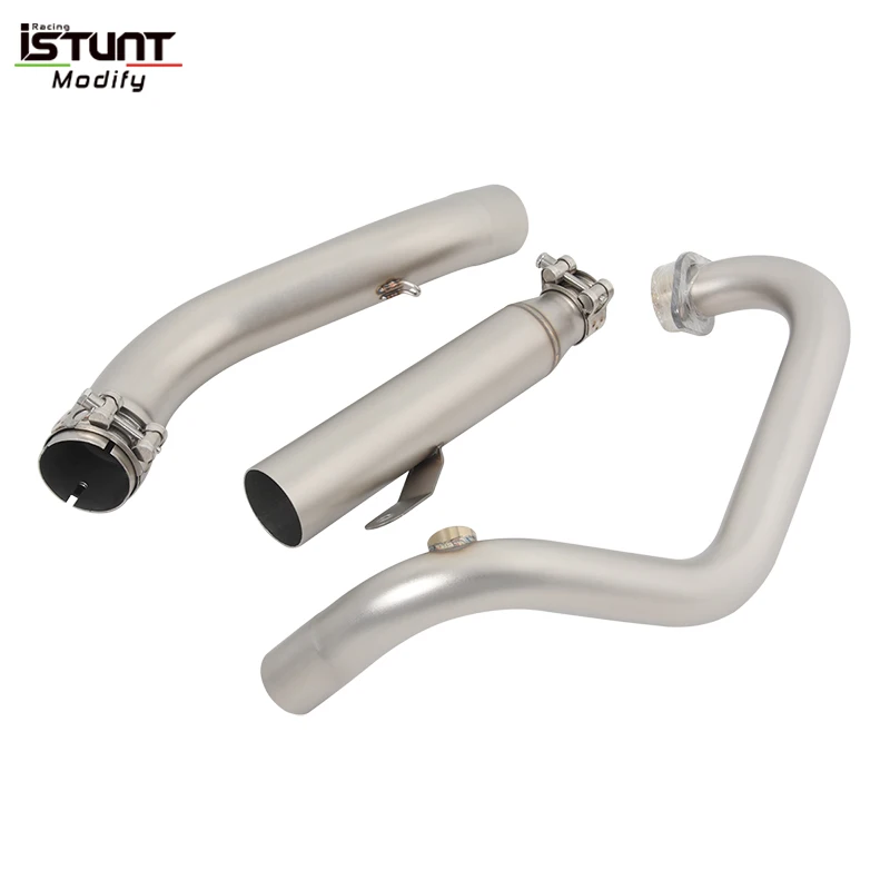 For ZONTES ZT 350 GK GK350 T X R T1 X1 T2 Modified Front Link Pipe 51mm Motorcycle Exhaust Escape Moto Full System With Catalyst