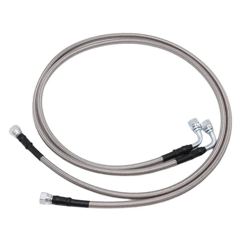 مجموعة خطوط خرطوم تبريد ناقل الحركة SS من أنابيب الزيت 2 قطعة بطول 52 بوصة TH350 700R4 TH400 لسيارة تشيفي فورد جي إم جي إم سي وبويك كاديلاك #4