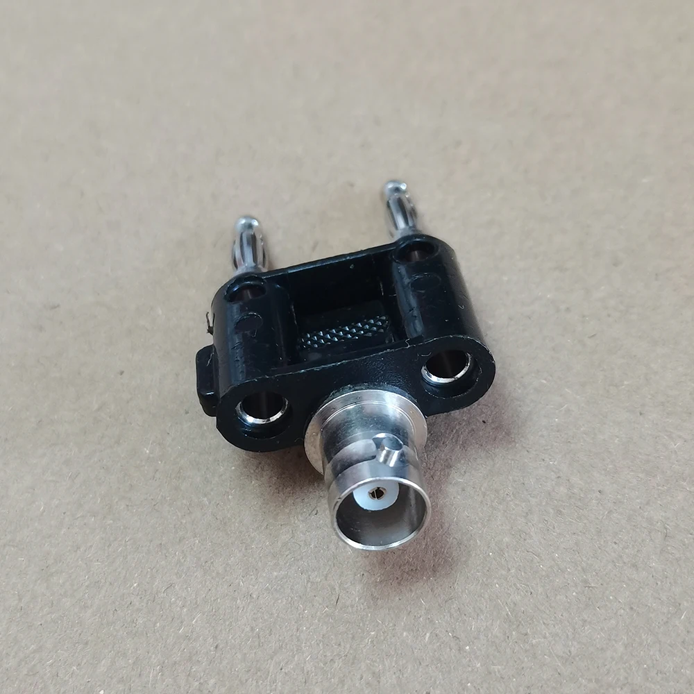 1 Stück BNC Q9 Adapter BNC Stecker auf zwei Dual 4mm Bananenstecker RF Koaxialverbinder BNC T-Stück 3-Wege-Splitter RF Adapter – Detail 9