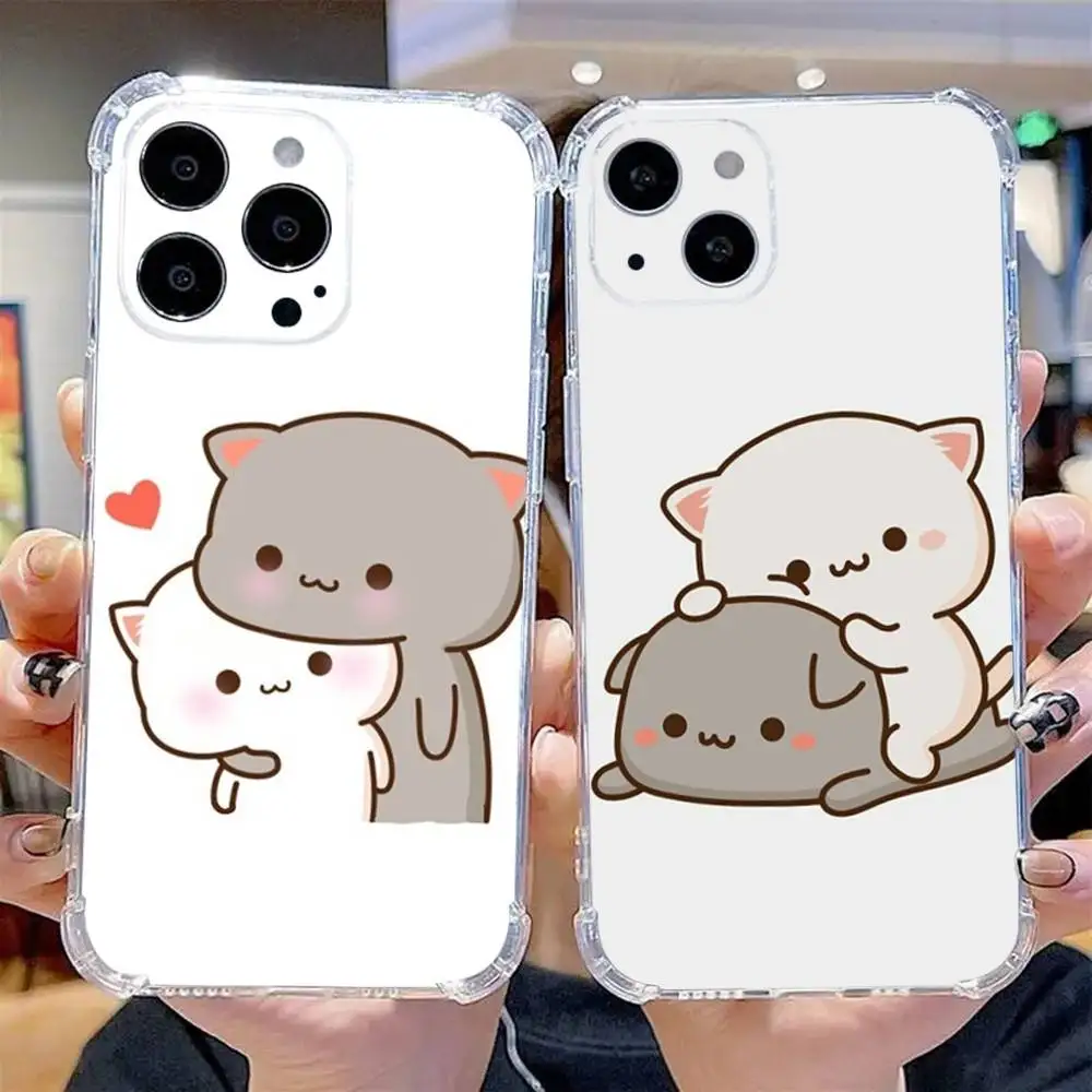 

Cute BuBu DuDu Phone Case For iPhone 16,15,14,13,12,11 Pro,Max,Plus,X,XS,XR,SE,Mini Transparent Silicone Soft