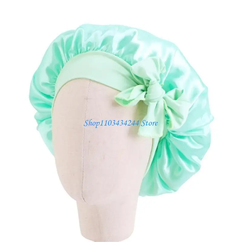 قبعة ربطة عنق للأطفال ناعمة للنوم والاستحمام لحديثي الولادة، قبعة ليلية للأطفال رائعة للنوم