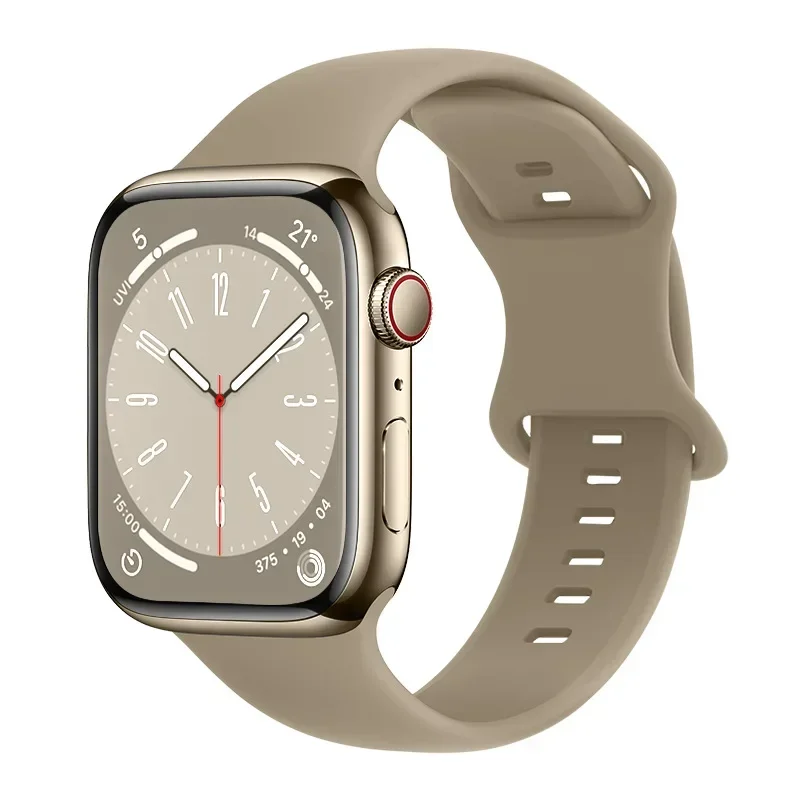Силиконовый ремешок для Apple Watch 10 46 мм 42 мм Спортивный ремешок для Iwatch Series 9 8 7 6 5 4 3 2 1 49 мм 45 мм 44 мм 41 мм 38 мм Браслет