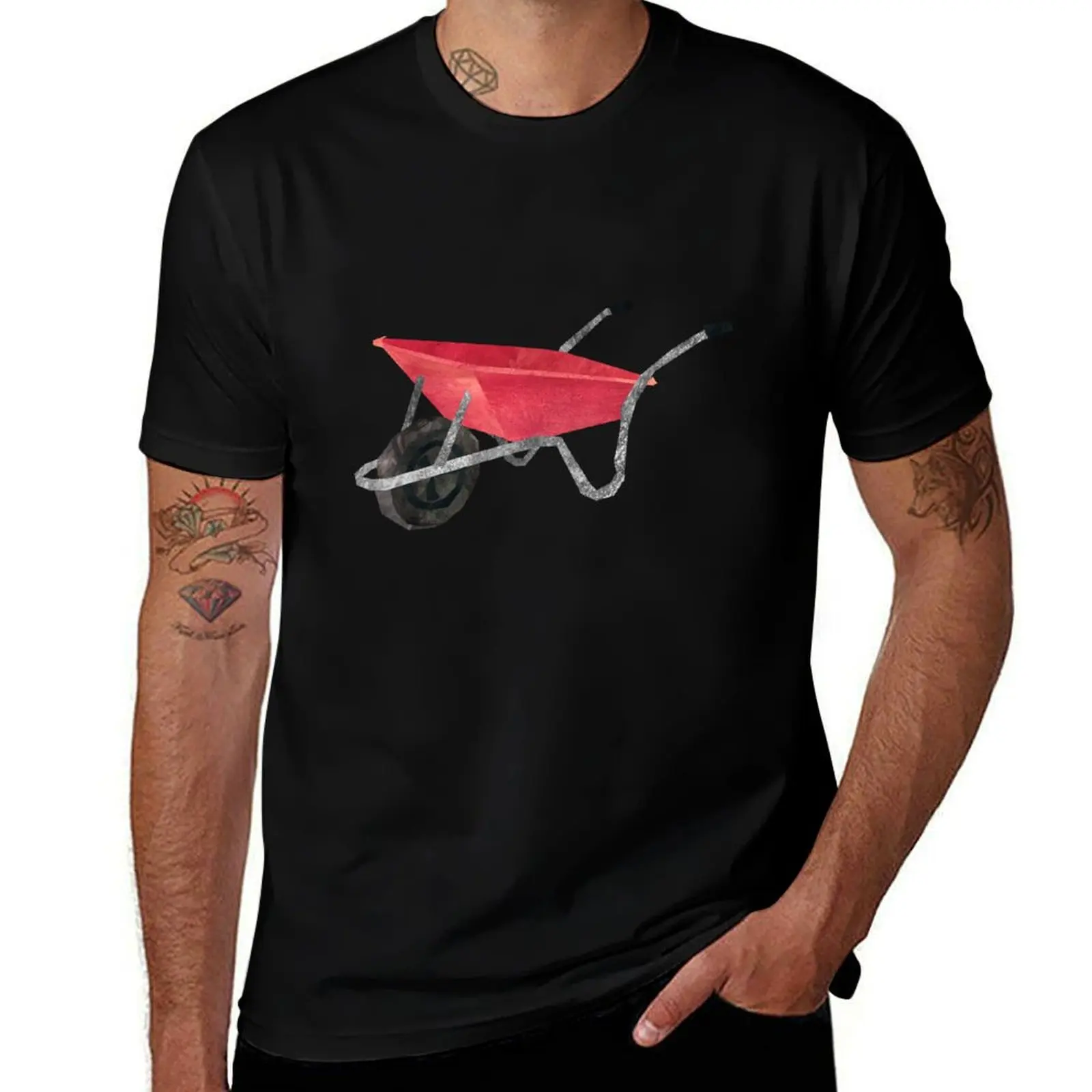 Wheel barrow T-Shirt Soft Cotton Print T-Shirt