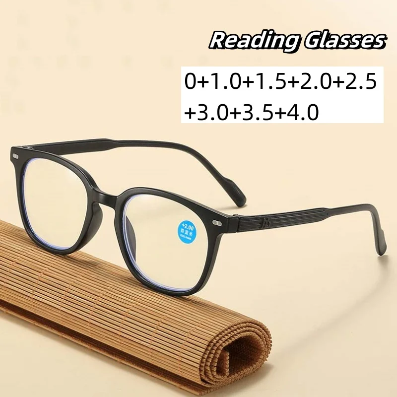 

Fashion Blue Light Blocking Reading Glasses for Women Ultra Light Far Sight Eyeglasses Anti Radiation Presbyopia Eyewear To +4.0