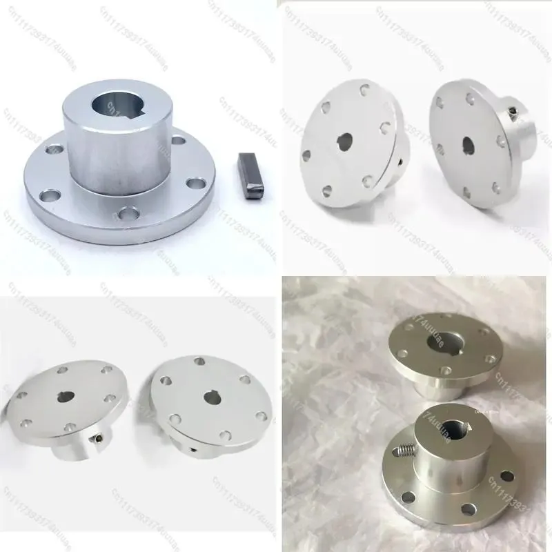 Aluminum Flange Coupling for Omni Wheel 5 6 8 10 12 14 15 16 18mm Keyway Shaft Connector Motor to Wheel Adapter 1 Piece