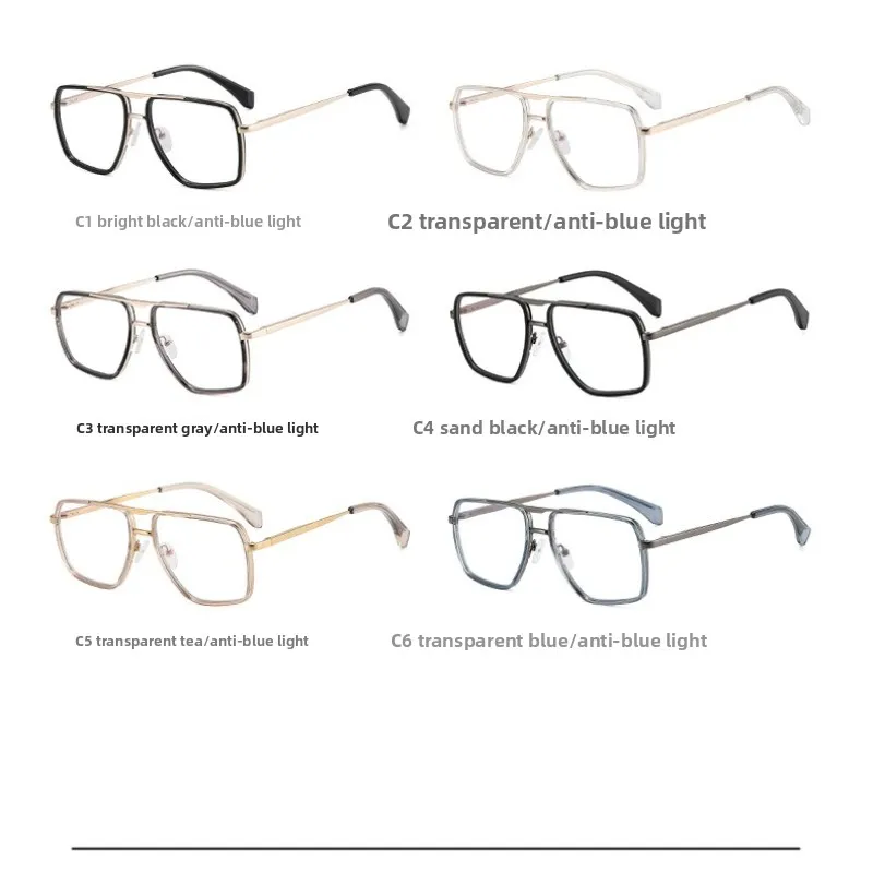 GJ OPTICIAN NewUltra Light Aluminum Magnesium Alloy Anti Blue Light Glasses Simple Anti Blue Light Prescription Myopia Glasses