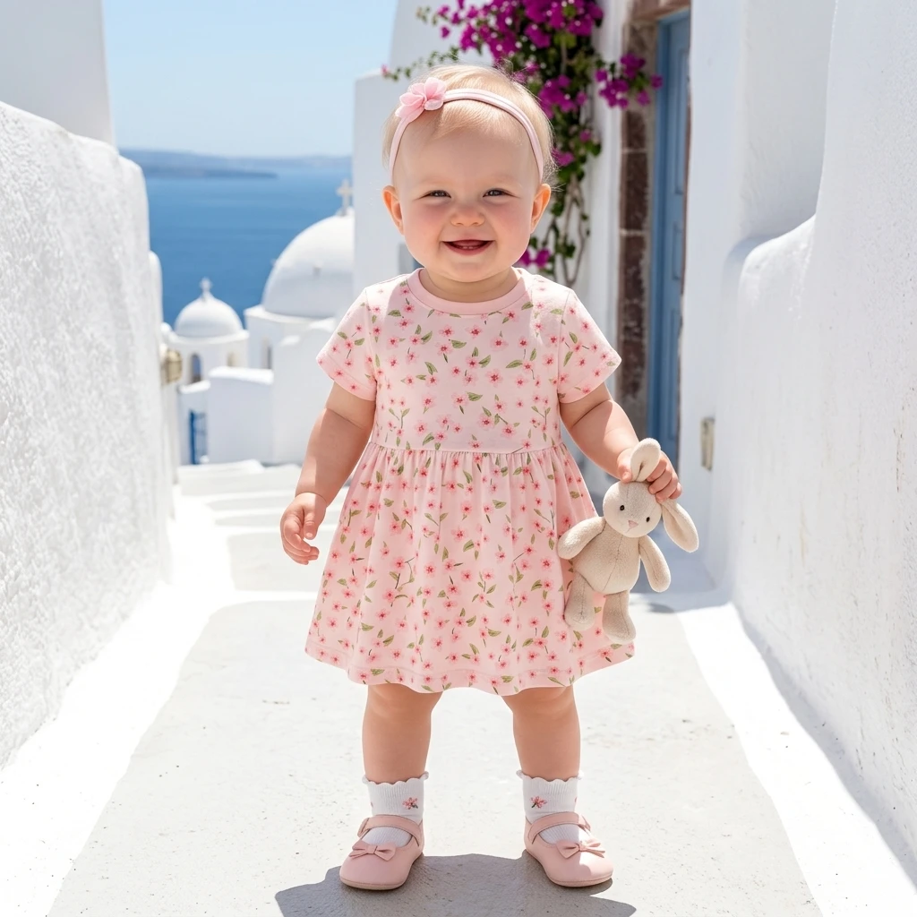 Fashion Lovely Summer Floral Little Kids Dress Baby Girls  Holiday Clothing Notely Pink Dresses