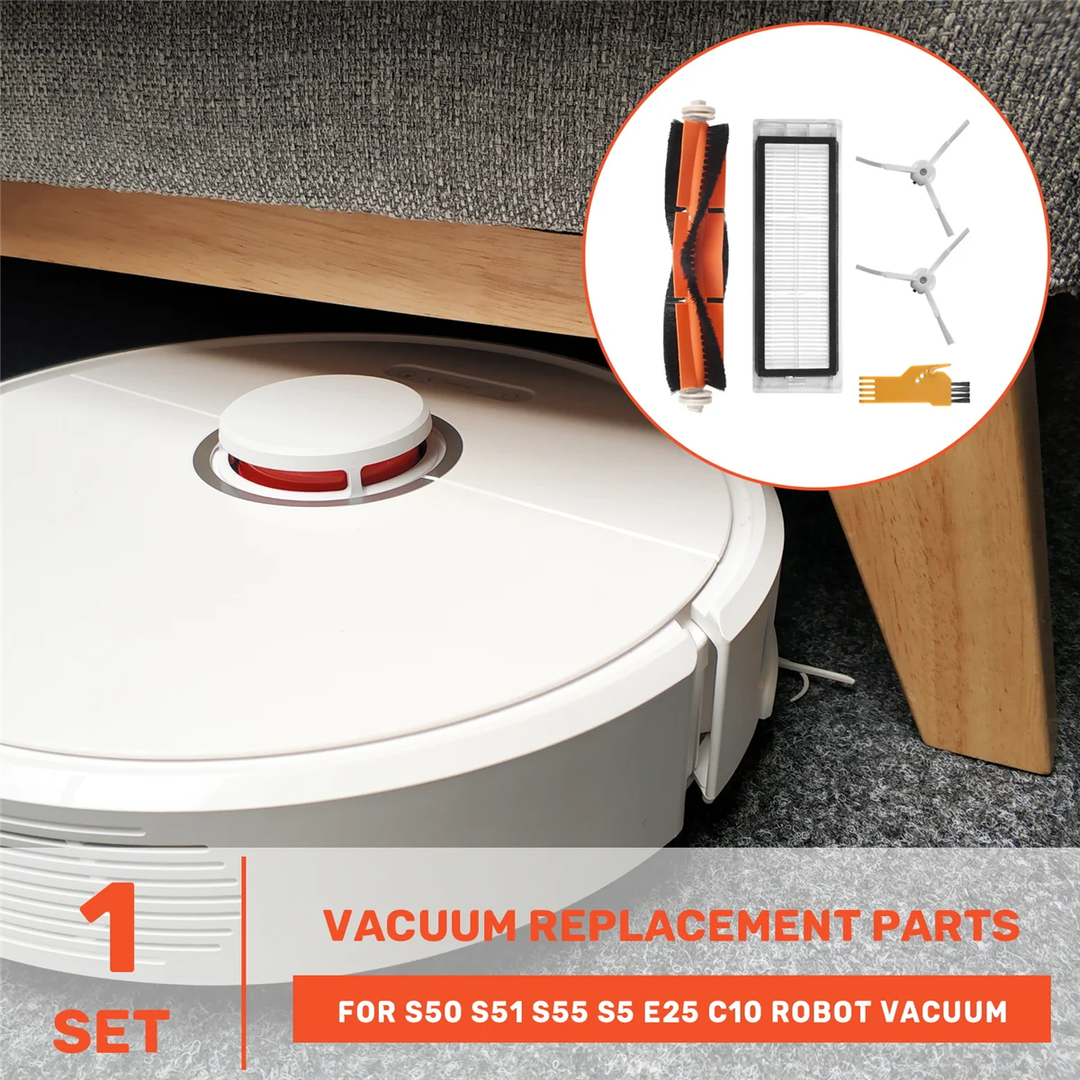 استبدال الفراغ الآلي ، قطع غيار ، ملحق لـ Xiaomi Roborock S50 ، S51 ، S55 ، S5 ، Xiaomi Mi Mijia ، E25 ، C10
