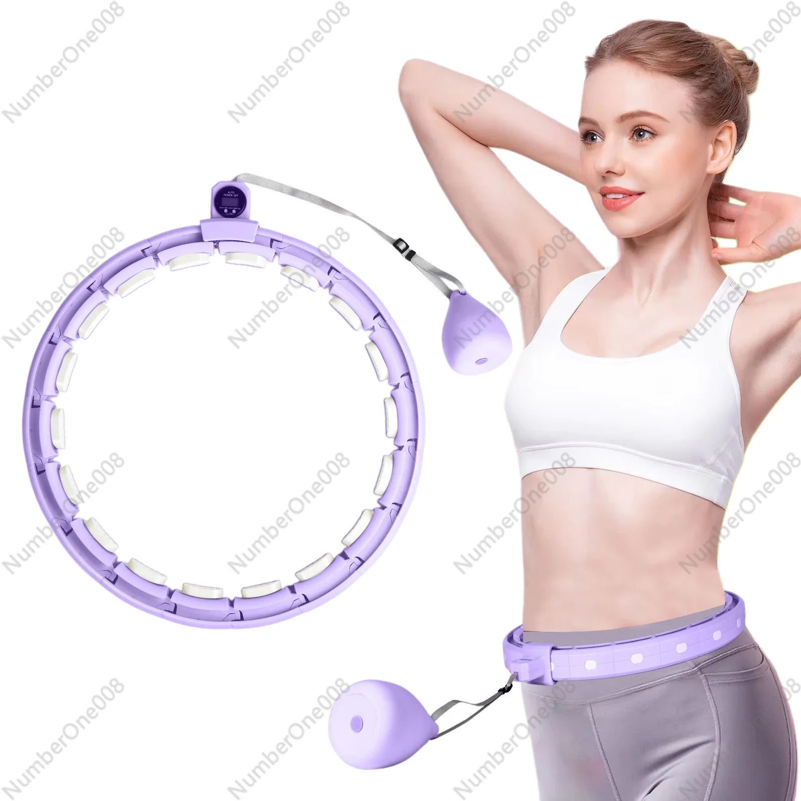 

Hula hoop that won't fall off New smart hula hoop Detachable massage hula hoop Lazy fitness fat burning equipment