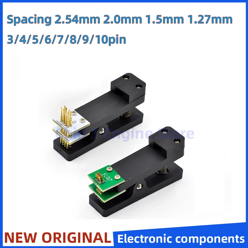 

Test clip program Burn clip PCB jig spacing 2.54mm 2.0mm 1.5mm 1.27mm 3pin 4pin 5pin 6pin single row double row