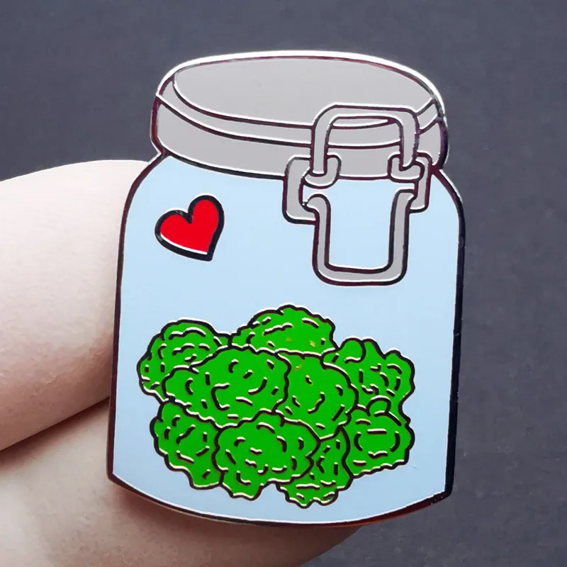 Cute Sealed Can Cartoon Pins Vegetarian Brooches Backpack Clothing Accessories Metal Enamel Badge Pins