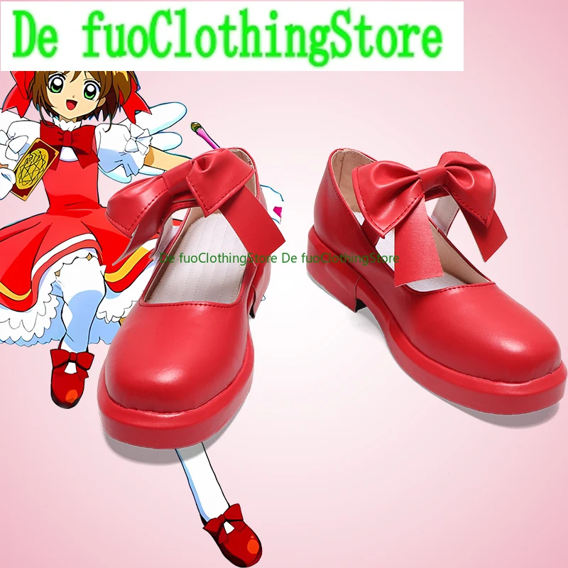 

De FuoClothing Shoes Sakura Kinomoto Cosplay Shoes Cardcaptor Sakura Anime Made Halloween Cosplay Shoe