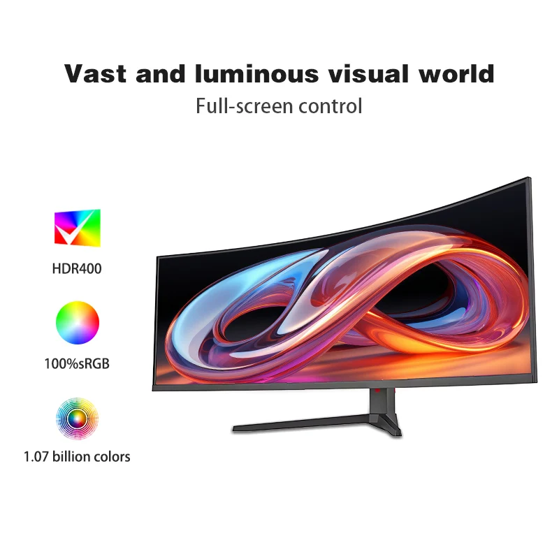 

49-дюймовый изогнутый игровой монитор R1500, 240 Гц, 5K, PBP, KVM, HDR400, 5120x1440, с динамиками, HDMI+DP+TYPE-C+HUB+USB-A