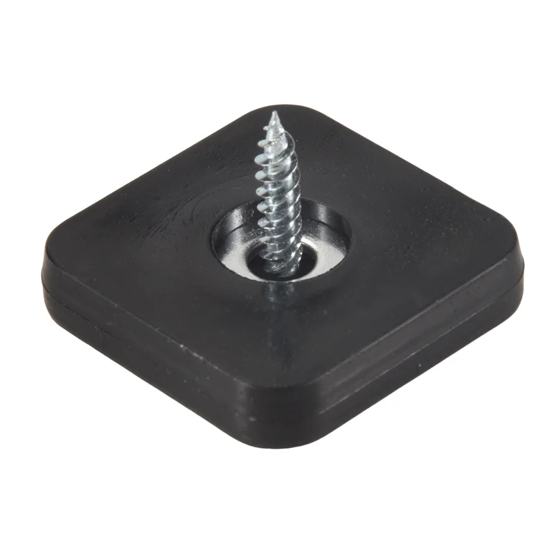 VEHO-24Pcs Furniture Sliders 30Mm Furniture Leg Protectors With Screws Square Chair Leg Protectors Furniture Glide Pads