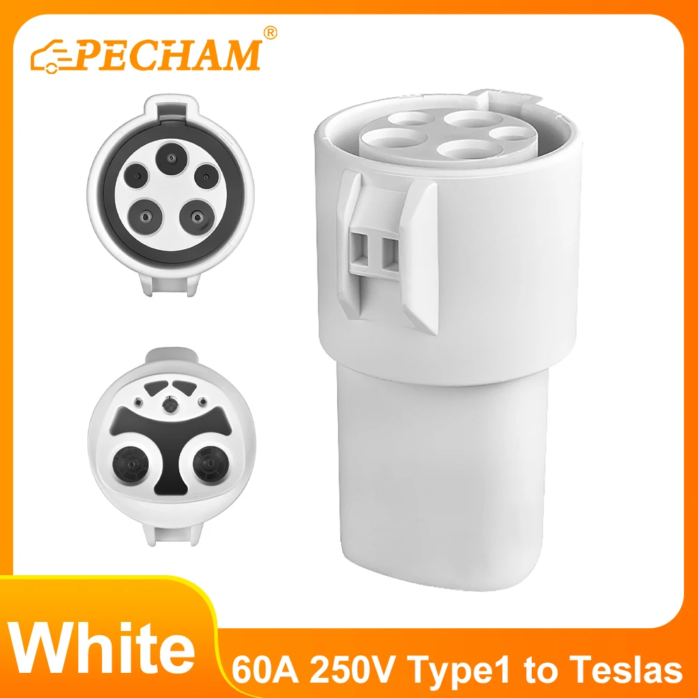 Electric Vehicle Charging Adapter Type1 J1772 to Teslas Model X Y 3 S for EV Charger Connector EVSE Conversion Teslas Socket