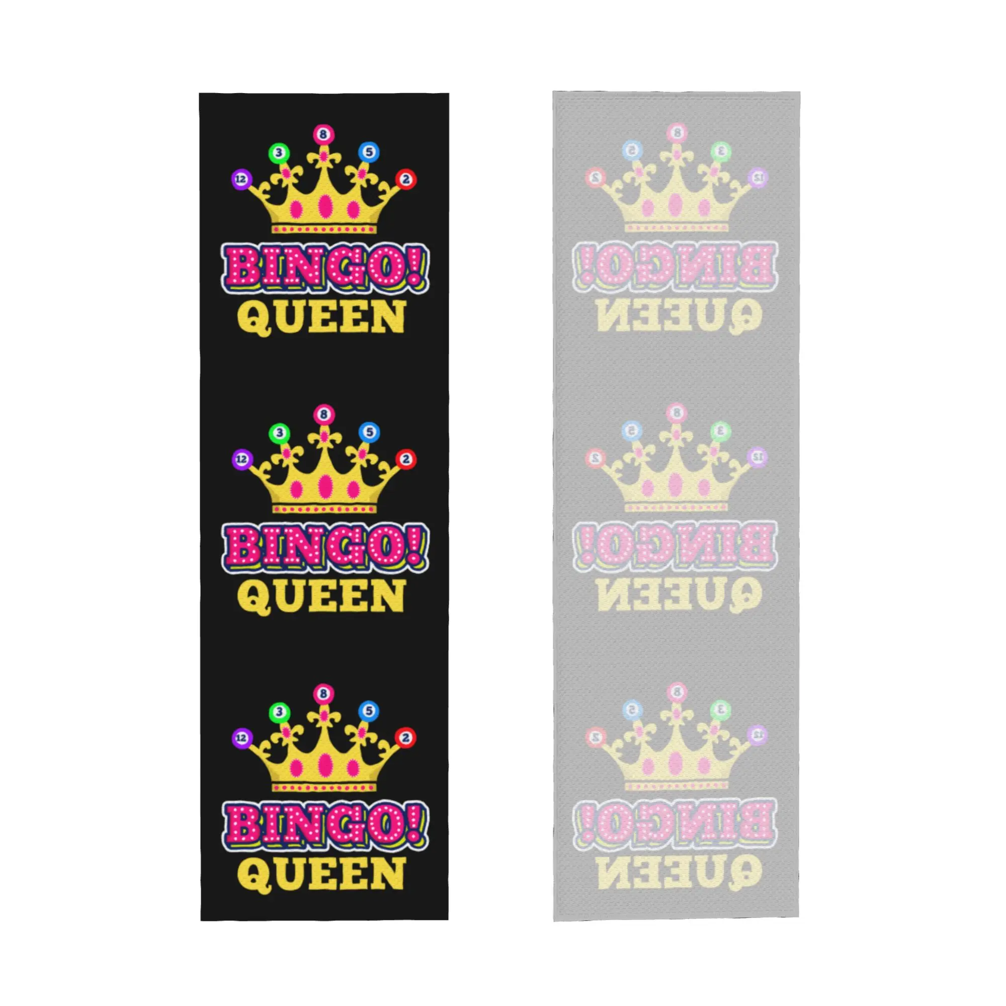 Bingo Queen Bingo Player Paper Game Cold Exercise Towel Quick Drying Face Towel  Sports Towels