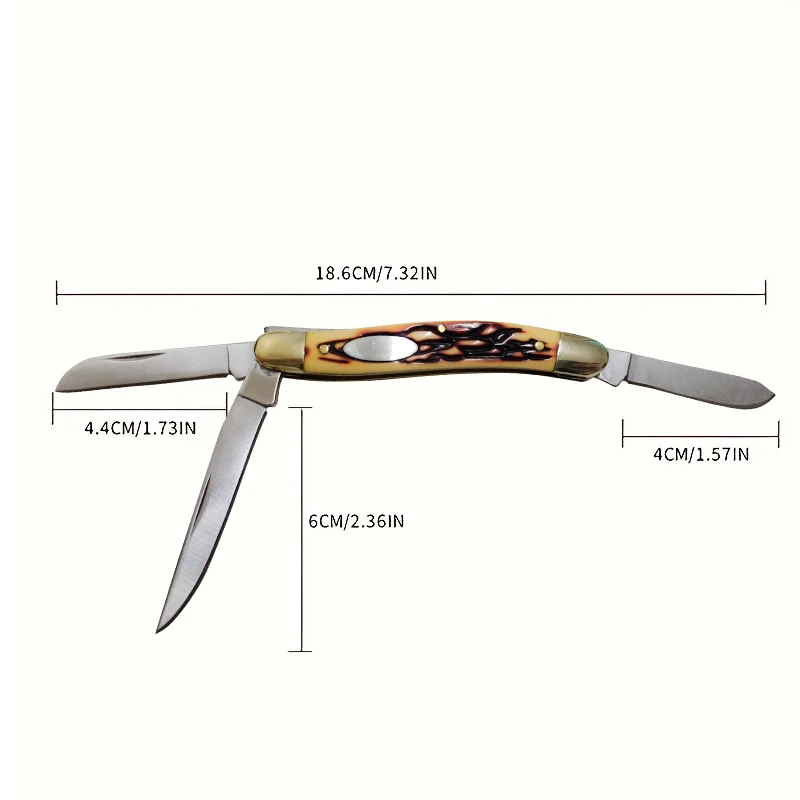 Advanced outdoor multifunctional stainless steel knife - foldable, hardened blade perfect for camping and survival in the wild