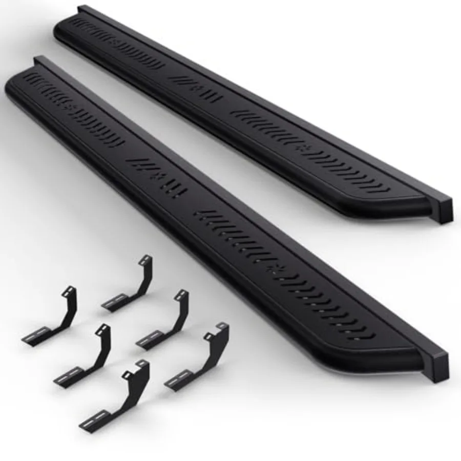 

Широкие (6,5 дюймов) противоскользящие подножки из углеродистой стали для Toyota Tacoma Access Cab 2005-2023 годов выпуска с 2 полноразмерными и 2 узкими дверями