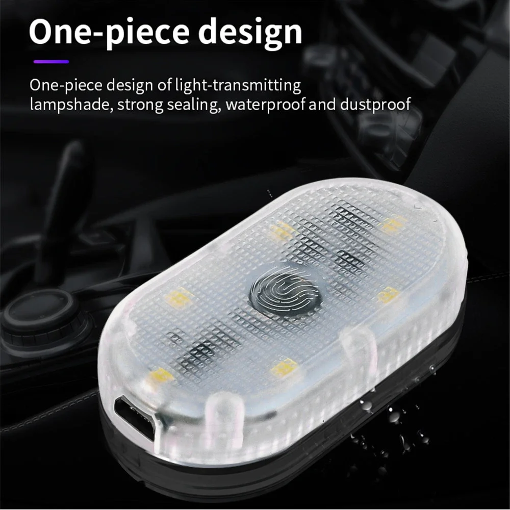 Car Interior LED Night Lighting Under Cabinet Light Touch Sensor Reading Lamp LED Book Lights USB Rechargeable Car Door Light