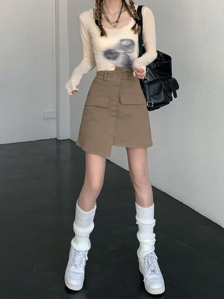 Saias femininas assimétricas especiais sedutoras aconchegantes estilo coreano verão diário legal casual na moda personalidade simples all-match novo