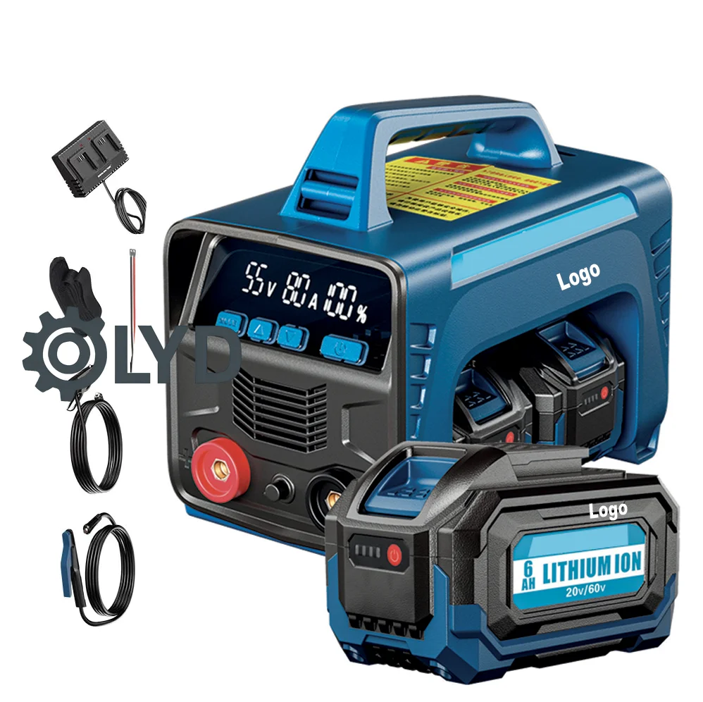Portable DC Cordless Lithium Smart Digital Arc Welding Machine with LED Display Hot Start Battery Welder