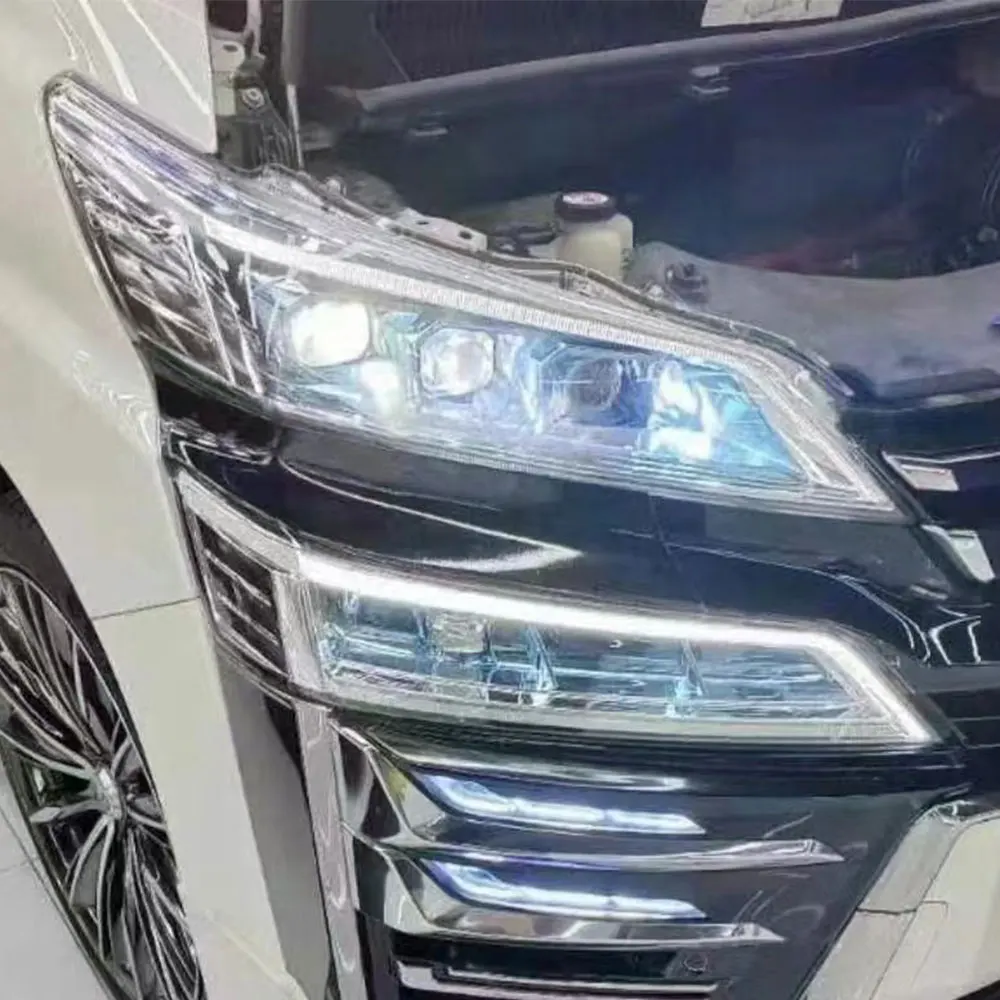 Suitable for Vellfire Anh35 3-beam Tribeam Projector Headlights Refit Led Headlights for Vellfire 2018 Alphard's Brother Car