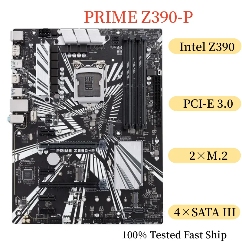 

For Asus PRIME Z390-P Motherboard 128GB LGA 1151 DDR4 ATX Mainboard 100% Tested Fast Ship