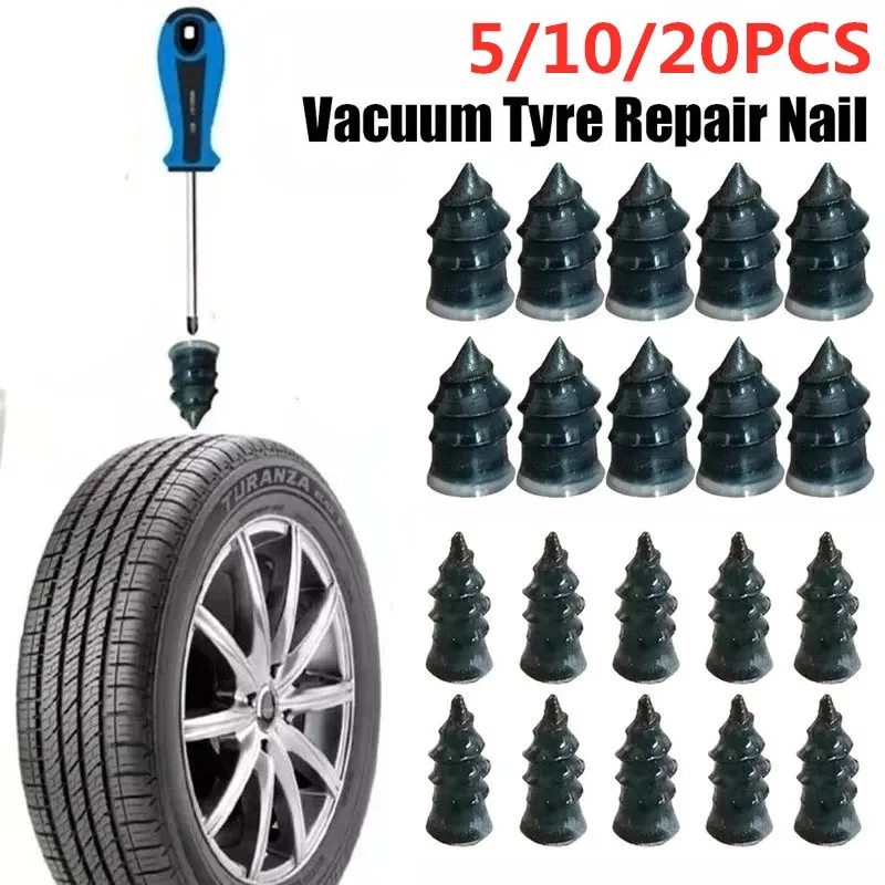 Vacuum Tyre Repair Nail Kit For Motorcycle Car Scooter Rubber Tubeless Tire Repair Tool Set Glue Free Repair Tire Film Nail