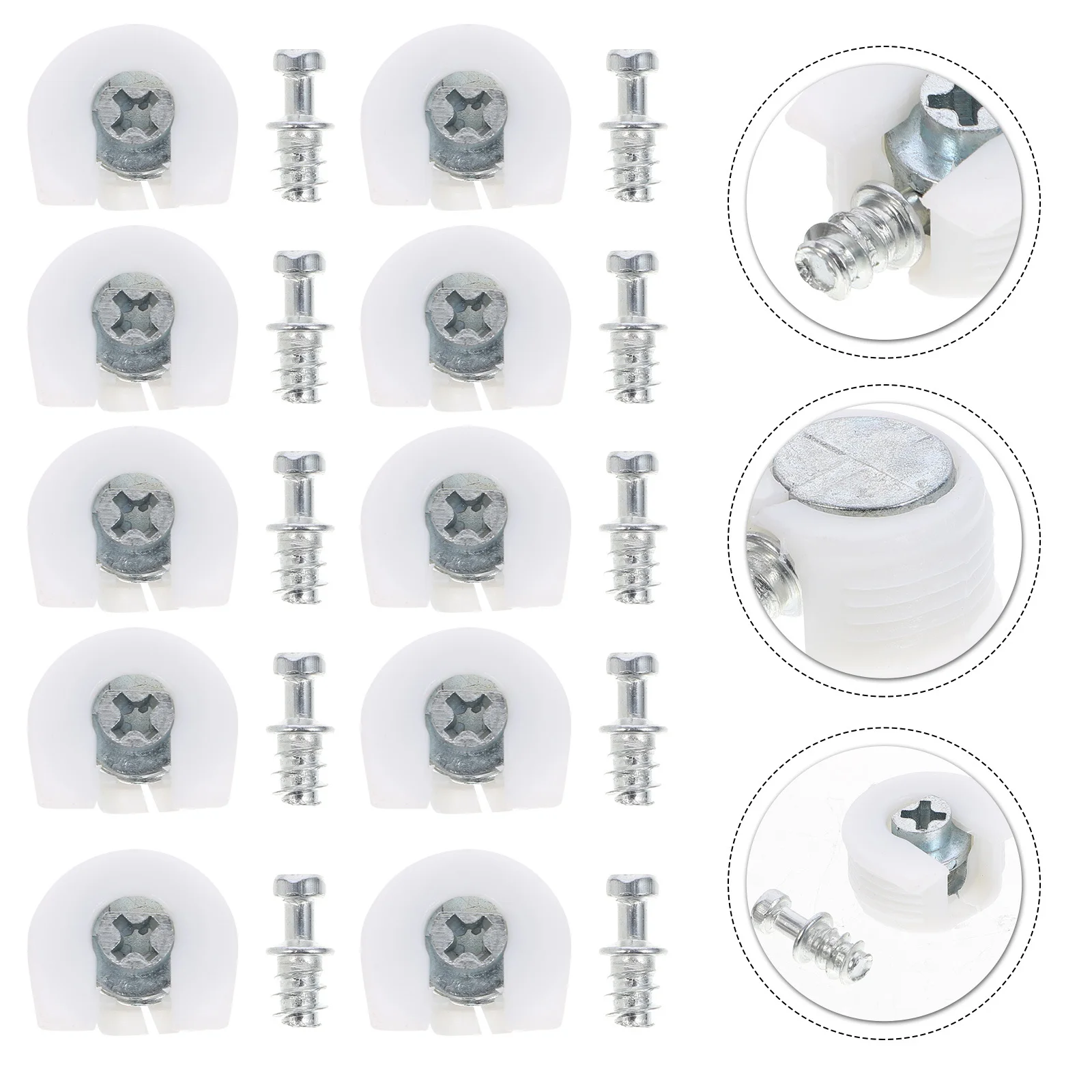 

30 pcs Shelf Connect Holders For Cabinet Wardrobe Furniture Cam Lock Nut Connector Support Fixer Hardware Fittings