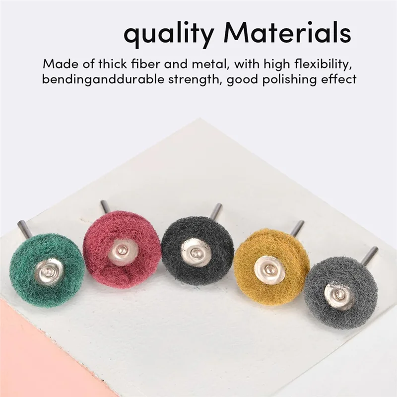 BMBY-For Rotary Tool Accessories:100 PCS 1 Inch Abrasive Buffing Wheels Set 1/8 Shank Included