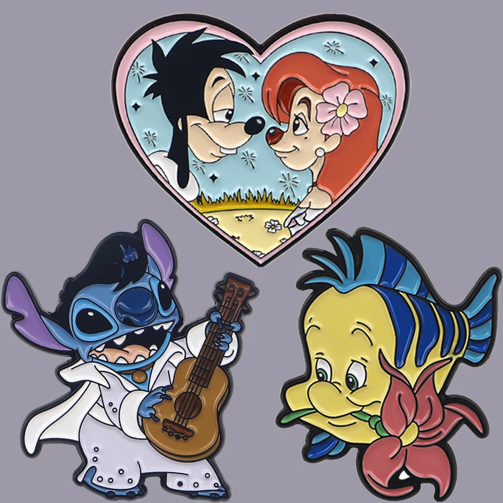 لطيف غرزة المينا دبوس الكرتون الكلب دبابيس للملابس شارات على حقائب الظهر طوق قبعة شارة التلبيب دبابيس مجوهرات هدايا