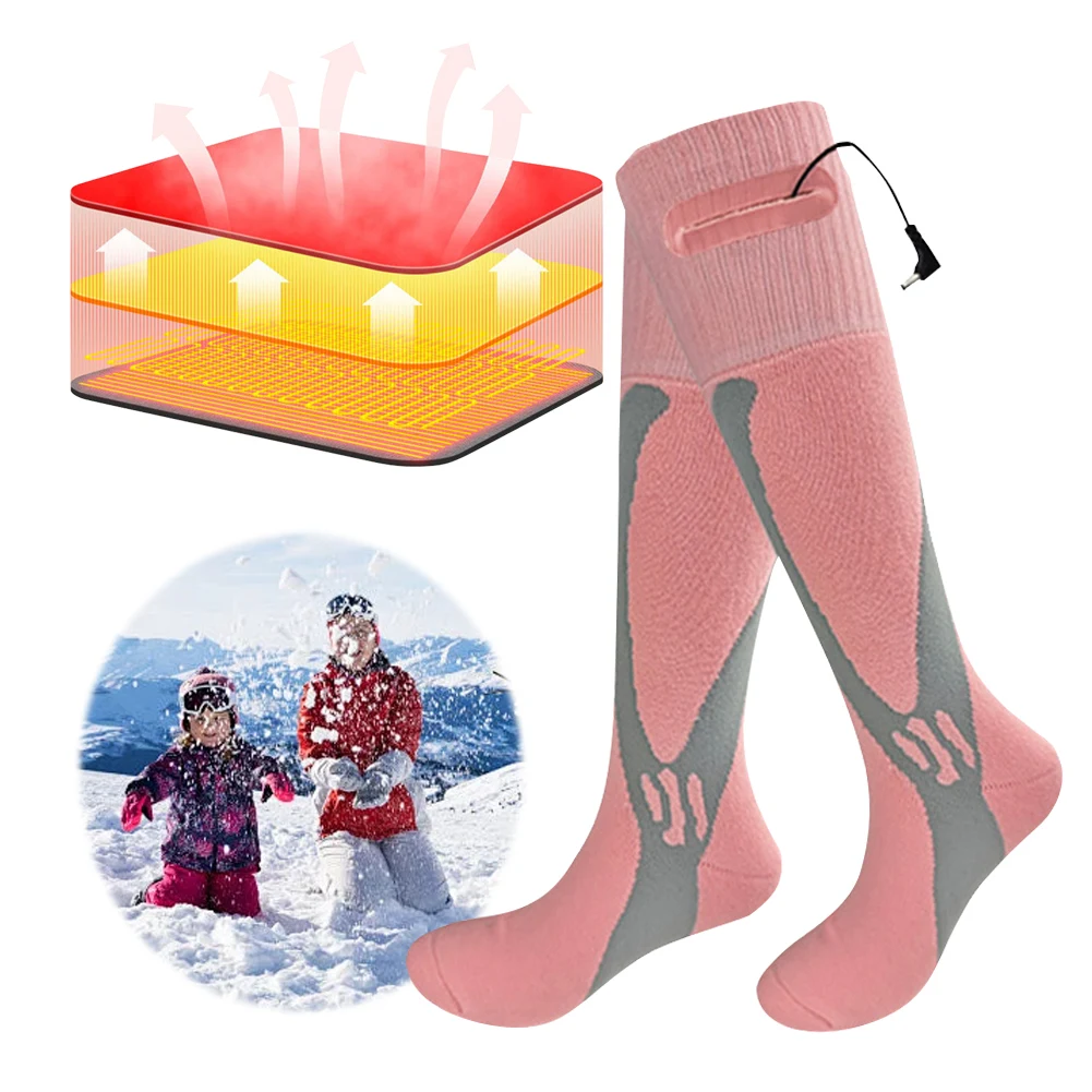 

Electric Heated Socks Rechargeable Skiing Sock Fast Heating Outdoor Sport Socks Thermal Foot Warmers for Fishing Cycling Hunting