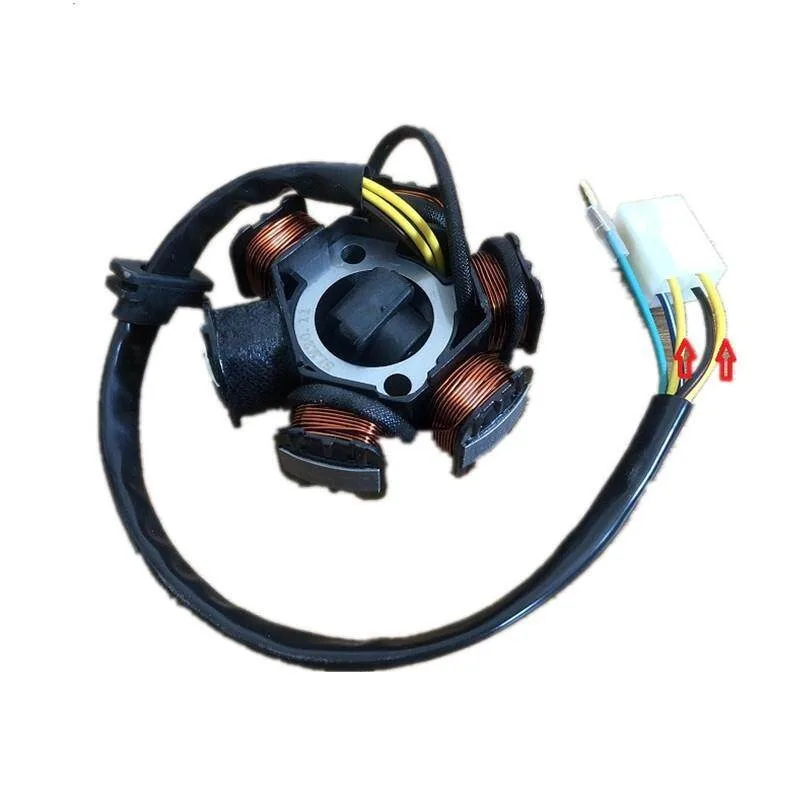 For Motorcycle Tricycle 6-Pole Coil 100 110 130 Magneto Stator Ignition Coil