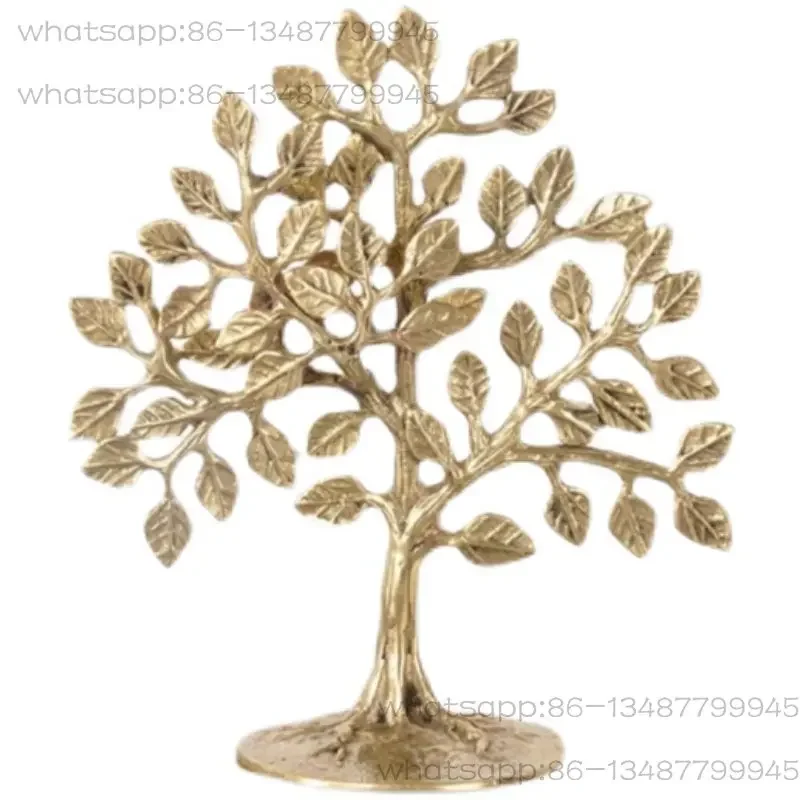 Handmade brass happiness tree fortune tree recruit material tree living room desktop ornament