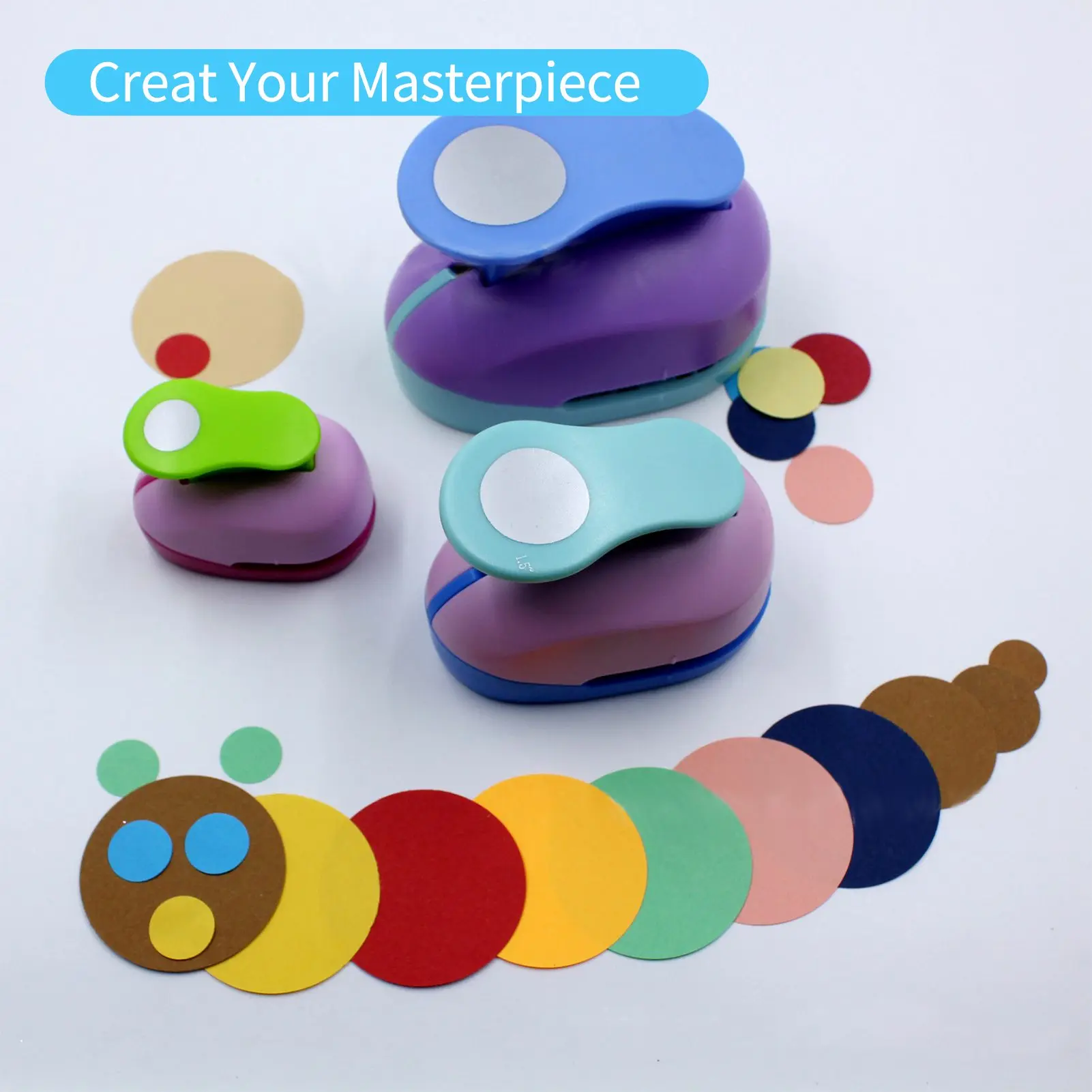 9/16/25/38/50/75mm Circle Punch  DIY Embossing Punches Scrapbooking Machine Paper Cutting Hole Punch Rounder Cutter Random Color