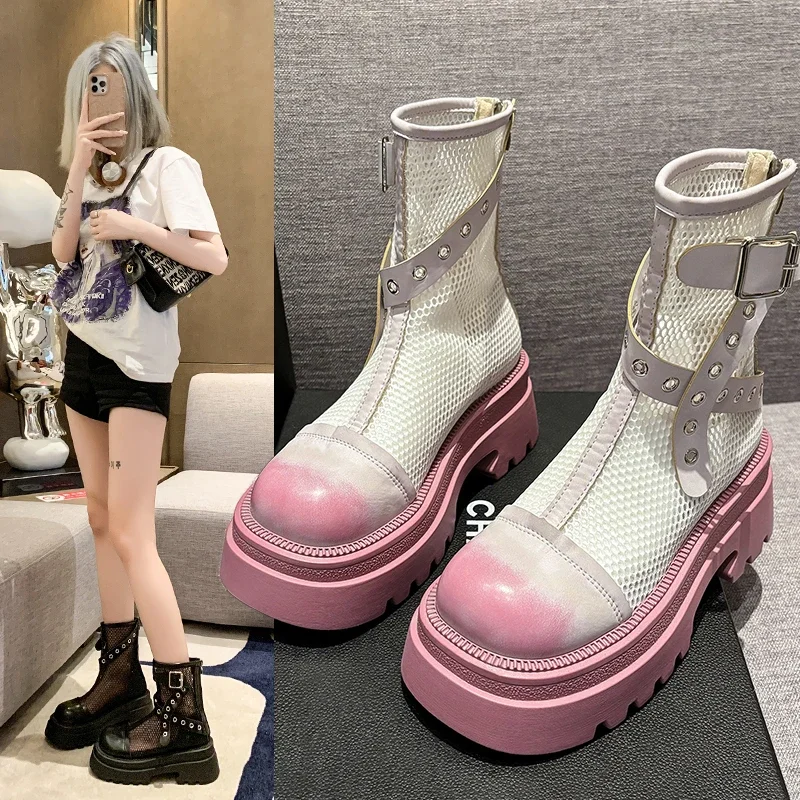 High Appearance Level Thick Soled Waterproof Platform Fashion All Comfortable Non-slip Breathable Wear-resistant Women's Boots