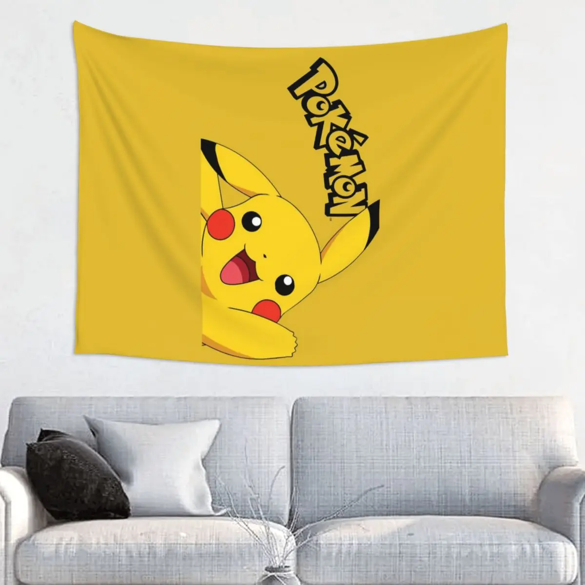 

Custom P-Pikachus Tapestry Hippie Room Decor Anime Manga Tapestries Wall Hanging for Bedroom Home Decoration