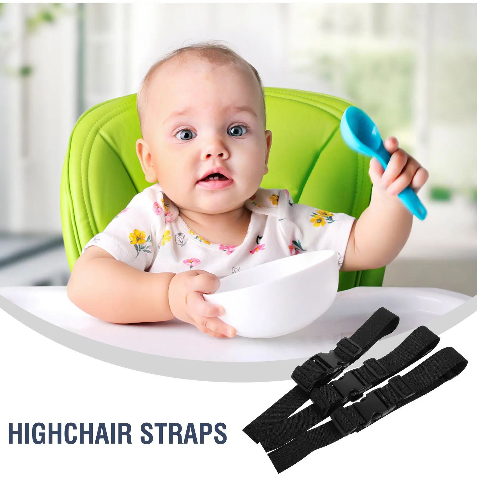 3Pcs Infant Safety Harness Straps Replacement High Chair Straps for Toddler Secure Comfortable Fit Easy Buckle Installation