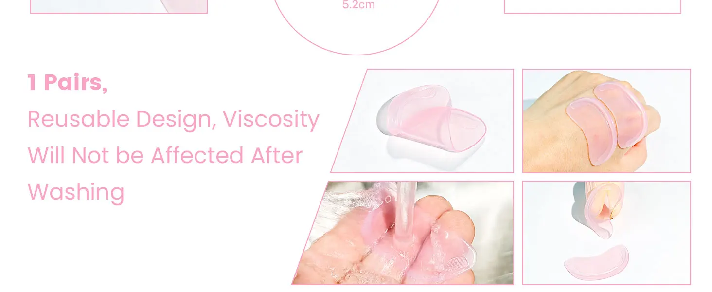 Libeauty Neue Jellyfish Sticky Lash Softening Pads Silikon Wimpern-Lifting-Pads Wimpernstäbchen Schutz Wimpern-Lifting-Zubehör Werkzeug – Detail 4