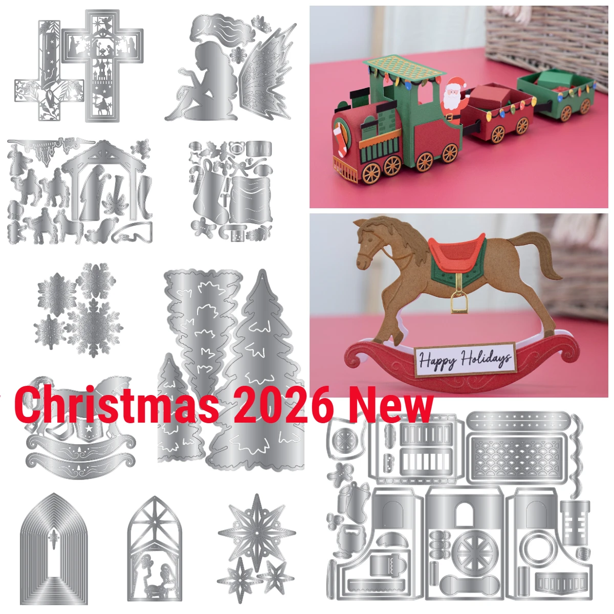 Nativity Stained Glass Window Metal Die Set 2026 Arrival New Cut Die Various Card Series Scrapbook Paper Craft Knife Mould Blade