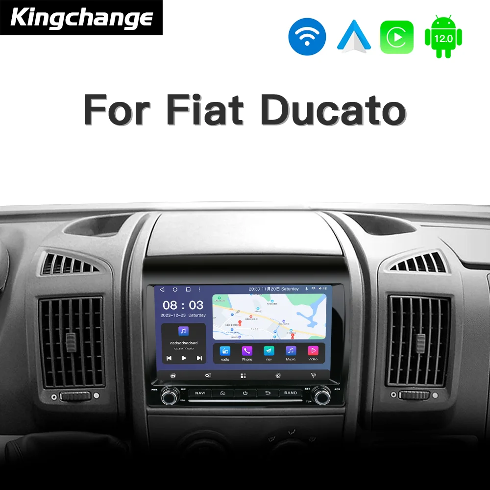 Kingchange 8''For Fiat Ducato Peugeot Boxer Citroen Jumper 2 2006-2022 Car Radio Android Multimedia Player Auto Carplay Screen